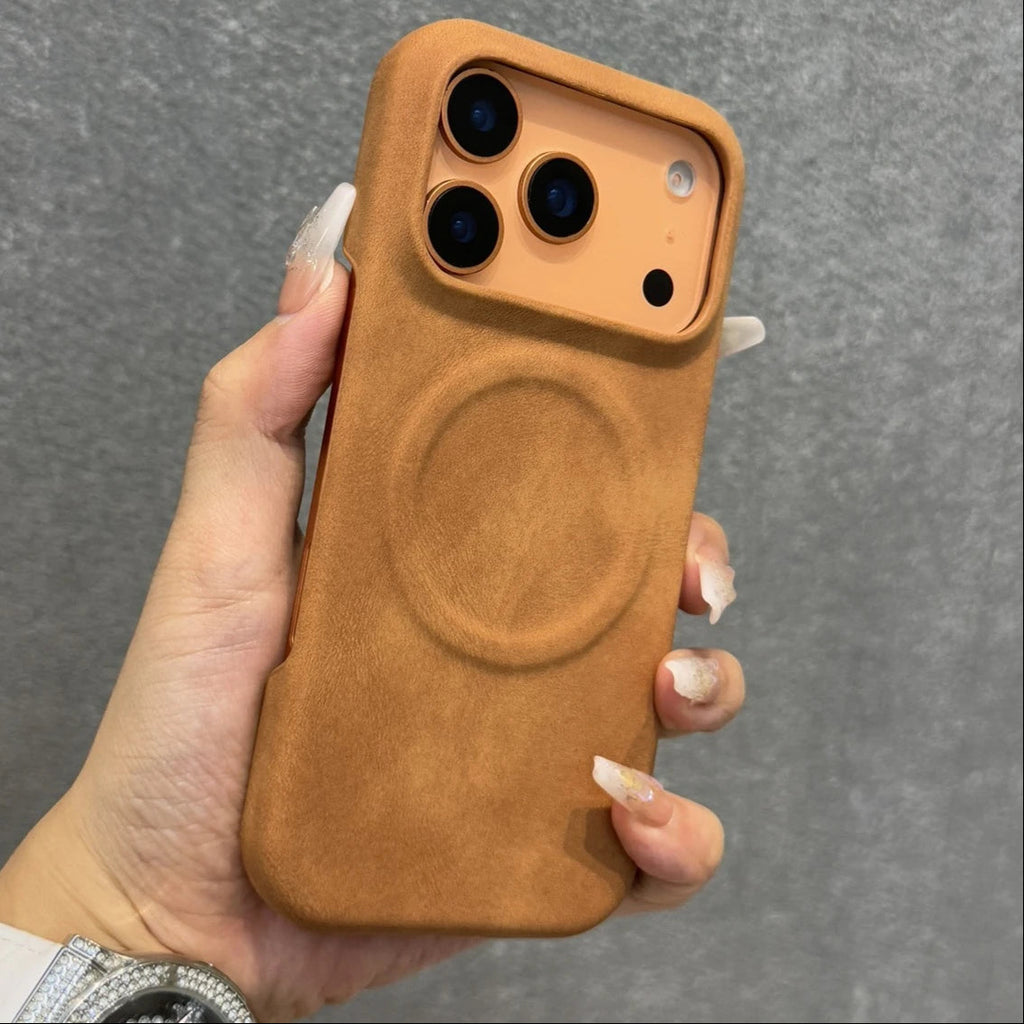Suede Drape — Matte Luxury Sheepskin Case