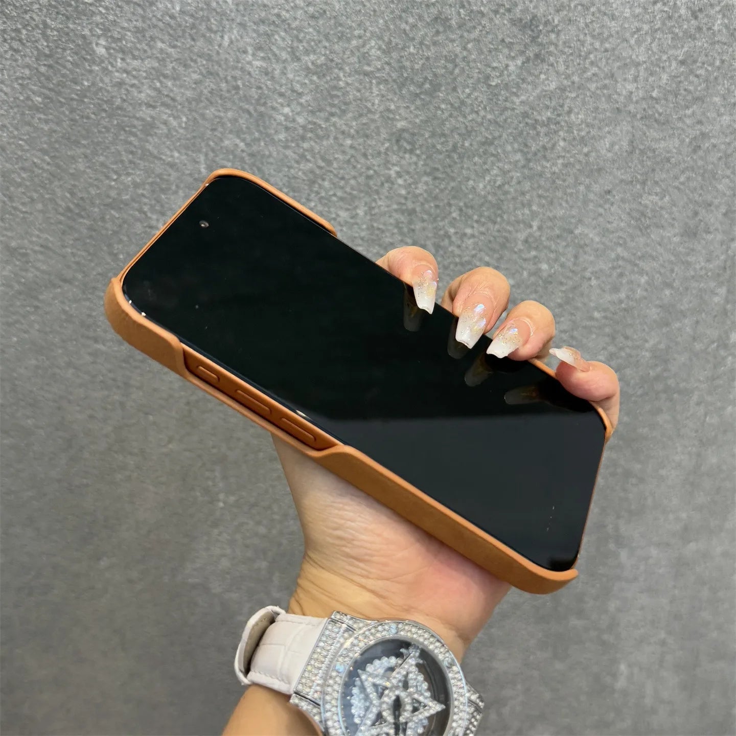 Suede Drape — Matte Luxury Sheepskin Case
