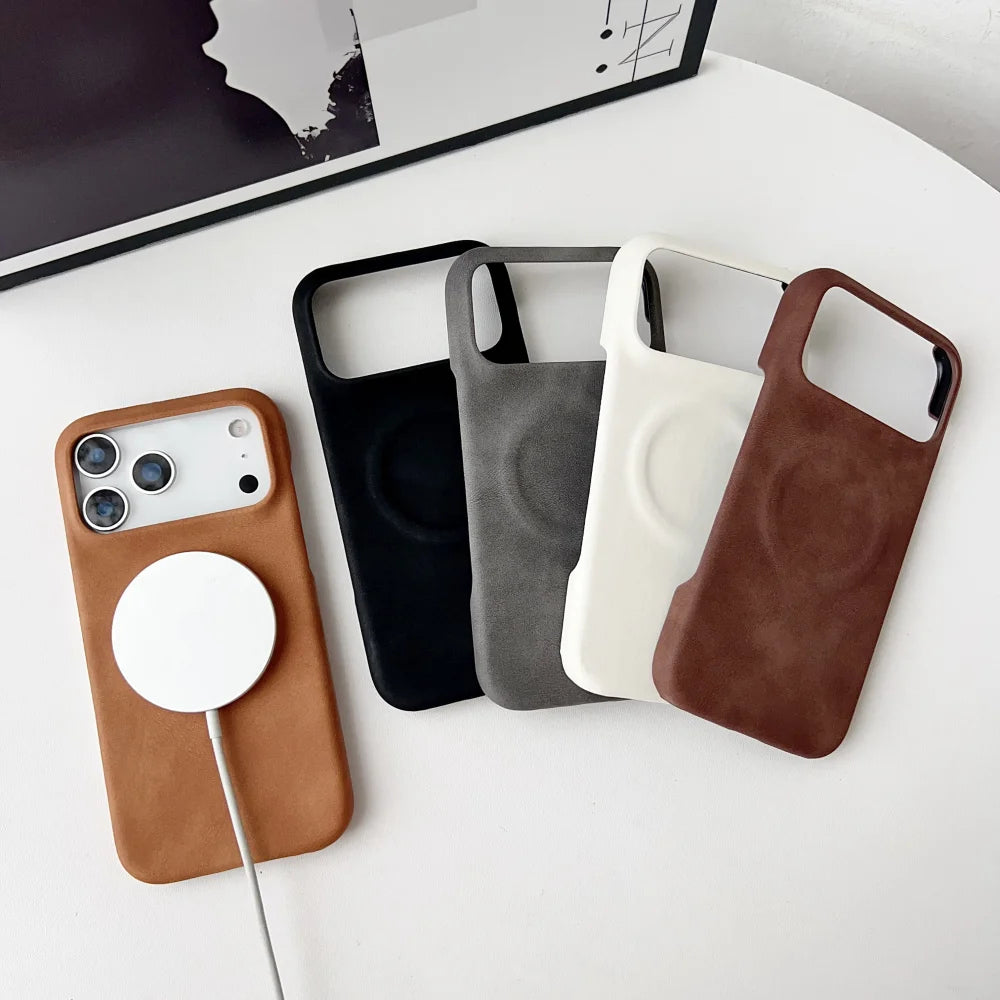 Suede Drape — Matte Luxury Sheepskin Case